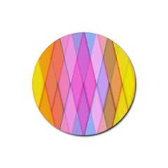 Graphics Colorful Color Wallpaper Rubber Coaster (round) 