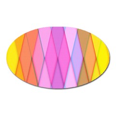 Graphics Colorful Color Wallpaper Oval Magnet by Nexatart