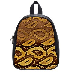 Golden Patterned Paper School Bags (small)  by Nexatart