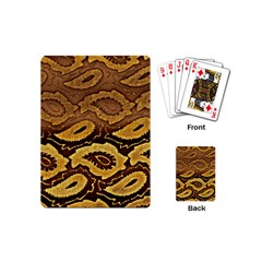 Golden Patterned Paper Playing Cards (mini)  by Nexatart