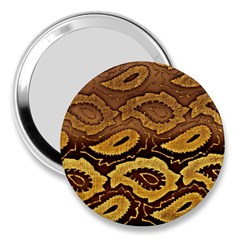 Golden Patterned Paper 3  Handbag Mirrors by Nexatart