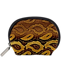 Golden Patterned Paper Accessory Pouches (small)  by Nexatart