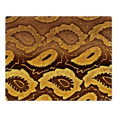 Golden Patterned Paper Double Sided Flano Blanket (large)  by Nexatart