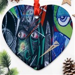 Graffiti Art Urban Design Paint Heart Ornament (Two Sides) Front