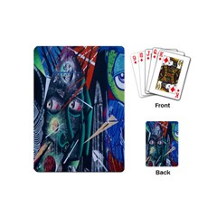 Graffiti Art Urban Design Paint Playing Cards (mini)  by Nexatart