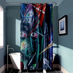 Graffiti Art Urban Design Paint Shower Curtain 36  X 72  (stall)  by Nexatart