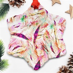 Grass Blades Snowflake Ornament (two Sides) by Nexatart