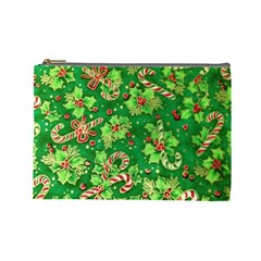 Green Holly Cosmetic Bag (large)  by Nexatart