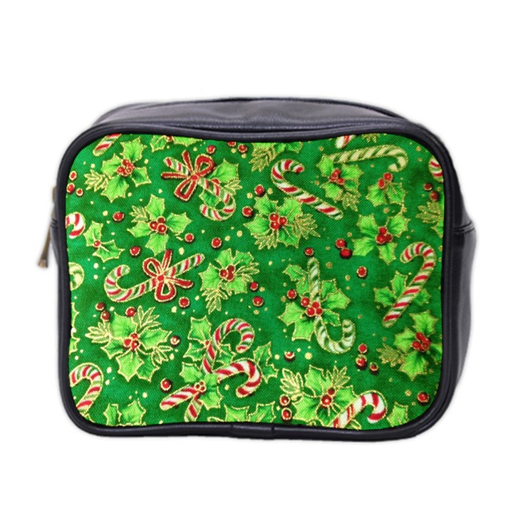 Green Holly Mini Toiletries Bag 2-Side