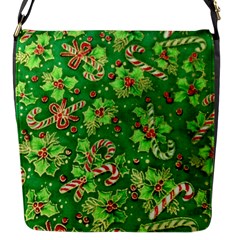 Green Holly Flap Messenger Bag (s) by Nexatart