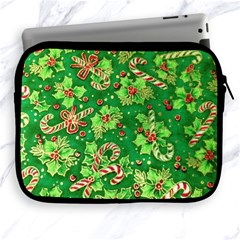 Green Holly Apple Ipad 2/3/4 Zipper Cases by Nexatart