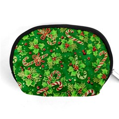 Green Holly Accessory Pouches (medium)  by Nexatart