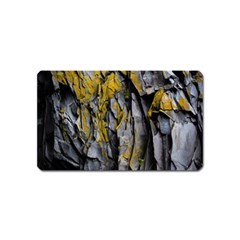 Grey Yellow Stone  Magnet (name Card) by Nexatart