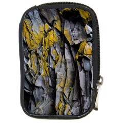 Grey Yellow Stone  Compact Camera Cases