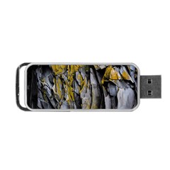 Grey Yellow Stone  Portable Usb Flash (one Side) by Nexatart