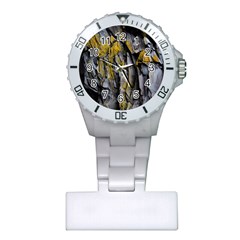 Grey Yellow Stone  Plastic Nurses Watch by Nexatart