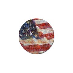 Grunge United State Of Art Flag Golf Ball Marker (4 Pack) by Nexatart