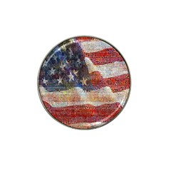 Grunge United State Of Art Flag Hat Clip Ball Marker by Nexatart