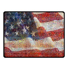 Grunge United State Of Art Flag Double Sided Fleece Blanket (small) 