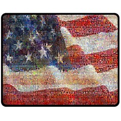 Grunge United State Of Art Flag Double Sided Fleece Blanket (medium)  by Nexatart