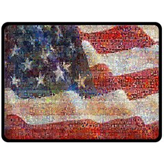 Grunge United State Of Art Flag Double Sided Fleece Blanket (large)  by Nexatart