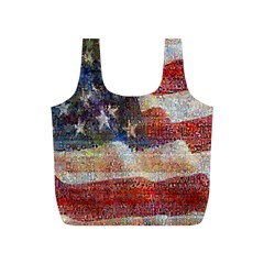 Grunge United State Of Art Flag Full Print Recycle Bags (s)  by Nexatart