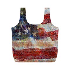 Grunge United State Of Art Flag Full Print Recycle Bags (m)  by Nexatart