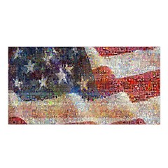 Grunge United State Of Art Flag Satin Shawl by Nexatart