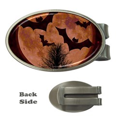 Halloween Card Scrapbook Page Money Clips (oval)  by Nexatart