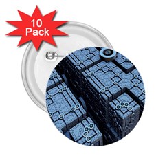 Grid Maths Geometry Design Pattern 2.25  Buttons (10 pack) 