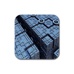 Grid Maths Geometry Design Pattern Rubber Coaster (Square) 