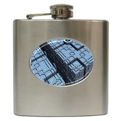 Grid Maths Geometry Design Pattern Hip Flask (6 oz)