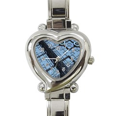 Grid Maths Geometry Design Pattern Heart Italian Charm Watch