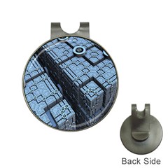 Grid Maths Geometry Design Pattern Hat Clips with Golf Markers