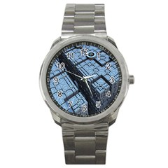 Grid Maths Geometry Design Pattern Sport Metal Watch