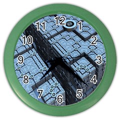 Grid Maths Geometry Design Pattern Color Wall Clocks