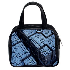 Grid Maths Geometry Design Pattern Classic Handbags (2 Sides)