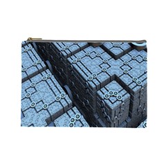 Grid Maths Geometry Design Pattern Cosmetic Bag (Large) 