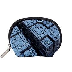 Grid Maths Geometry Design Pattern Accessory Pouches (Small) 