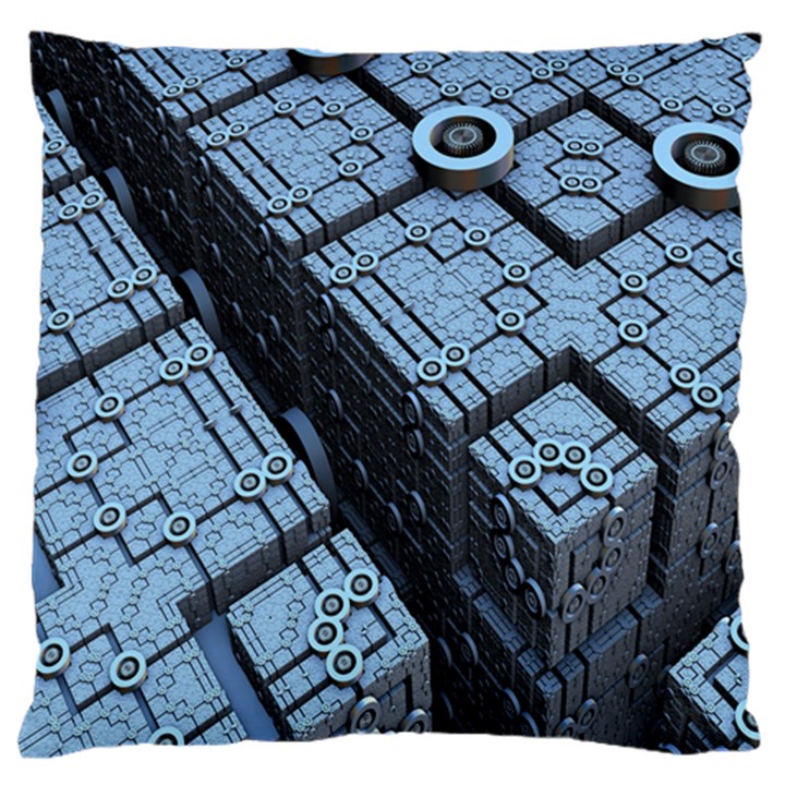 Grid Maths Geometry Design Pattern Standard Flano Cushion Case (One Side)