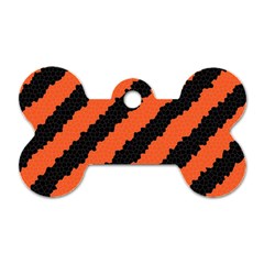 Halloween Background Dog Tag Bone (two Sides)