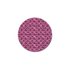 Floral Pink Collage Pattern Golf Ball Marker by dflcprints