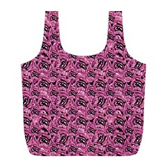 Floral Pink Collage Pattern Full Print Recycle Bags (l)  by dflcprints