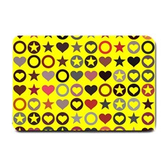 Heart Circle Star Small Doormat  by Nexatart