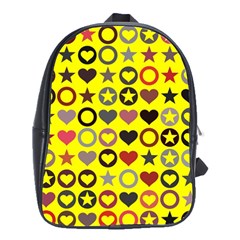 Heart Circle Star School Bags(large)  by Nexatart