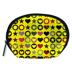 Heart Circle Star Accessory Pouches (medium)  by Nexatart