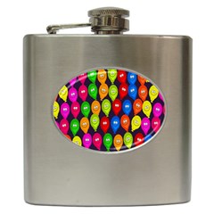 Happy Balloons Hip Flask (6 Oz) by Nexatart