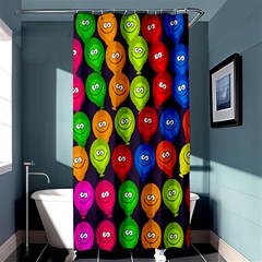 Happy Balloons Shower Curtain 36  X 72  (stall)  by Nexatart