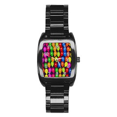 Happy Balloons Stainless Steel Barrel Watch by Nexatart