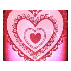 Heart Background Lace Double Sided Flano Blanket (large)  by Nexatart